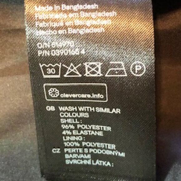 NWOT Black Casual H&M Blazer Coat Jacket Open Front Lined Textured 14 - Picture 9 of 10